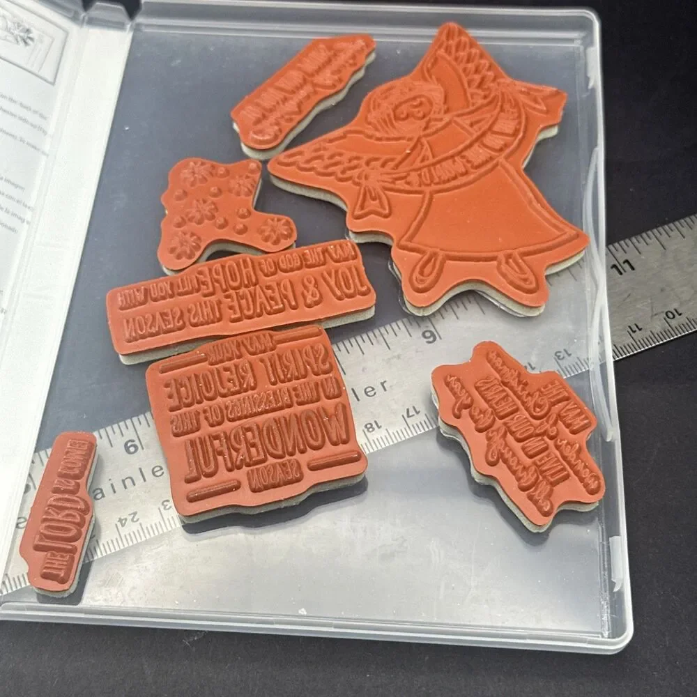 Stampin Up WONDER OF CHRISTMAS Cling Stamp Set #142139 Angel Sentiments